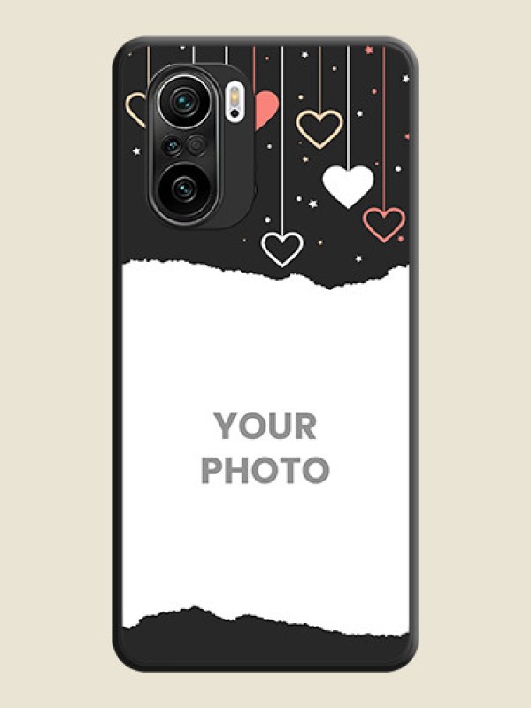 Custom Love Hangings with Splash Wave Picture on Space Black Custom Soft Matte Phone Back Cover - Mi 11X - alternate view