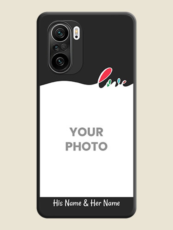 Custom Fall in Love Pattern with Picture on Photo on Space Black Soft Matte Mobile Case - Mi 11X - alternate view