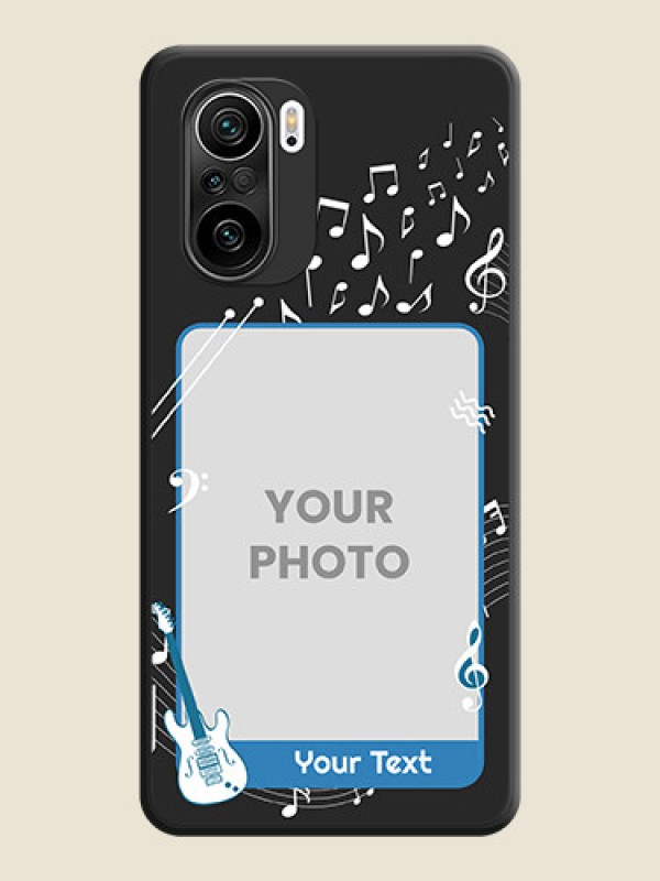 Custom Musical Theme Design with Text on Photo on Space Black Soft Matte Mobile Case - Mi 11X - alternate view