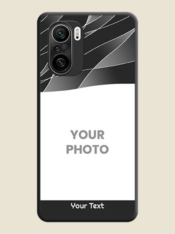 Custom Mixed Wave Lines on Photo on Space Black Soft Matte Mobile Cover - Mi 11X - alternate view