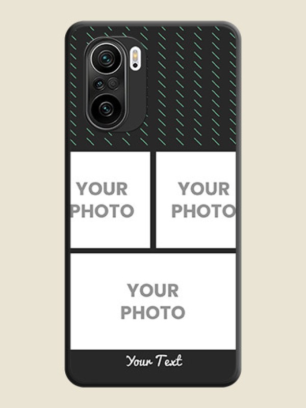 Custom Cross Dotted Pattern with 2 Image Holder  on Personalised Space Black Soft Matte Cases - Mi 11X - alternate view