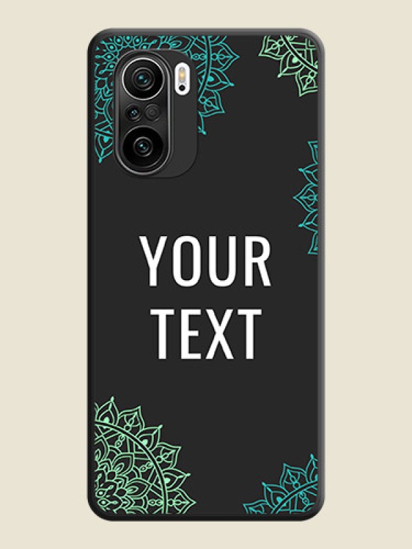 Custom Your Name with Floral Design on Space Black Custom Soft Matte Back Cover - Mi 11X - alternate view