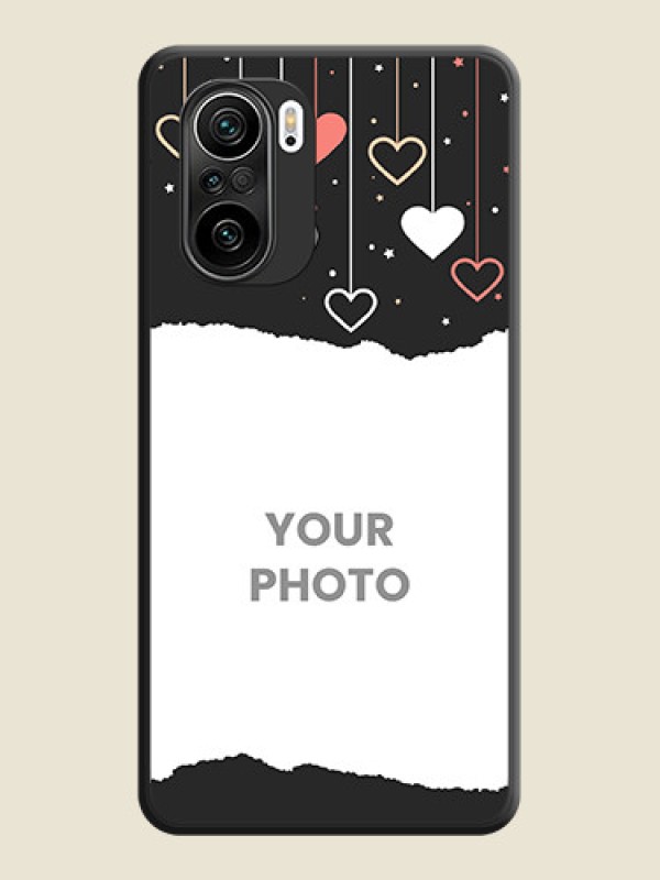 Custom Love Hangings with Splash Wave Picture on Space Black Custom Soft Matte Phone Back Cover - Mi 11X Pro - alternate view