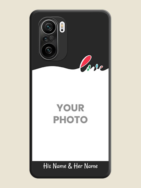 Custom Fall in Love Pattern with Picture on Photo on Space Black Soft Matte Mobile Case - Mi 11X Pro - alternate view