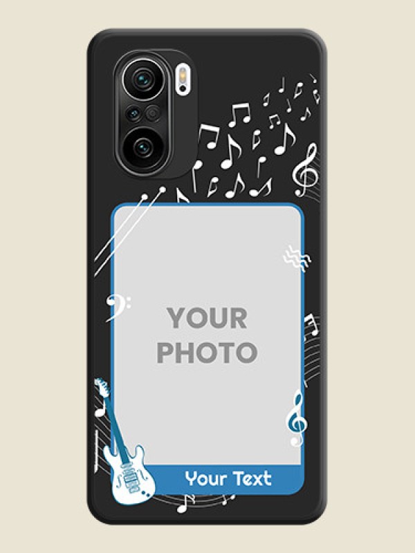 Custom Musical Theme Design with Text on Photo on Space Black Soft Matte Mobile Case - Mi 11X Pro - alternate view