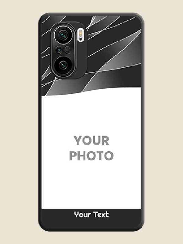 Custom Mixed Wave Lines on Photo on Space Black Soft Matte Mobile Cover - Mi 11X Pro - alternate view