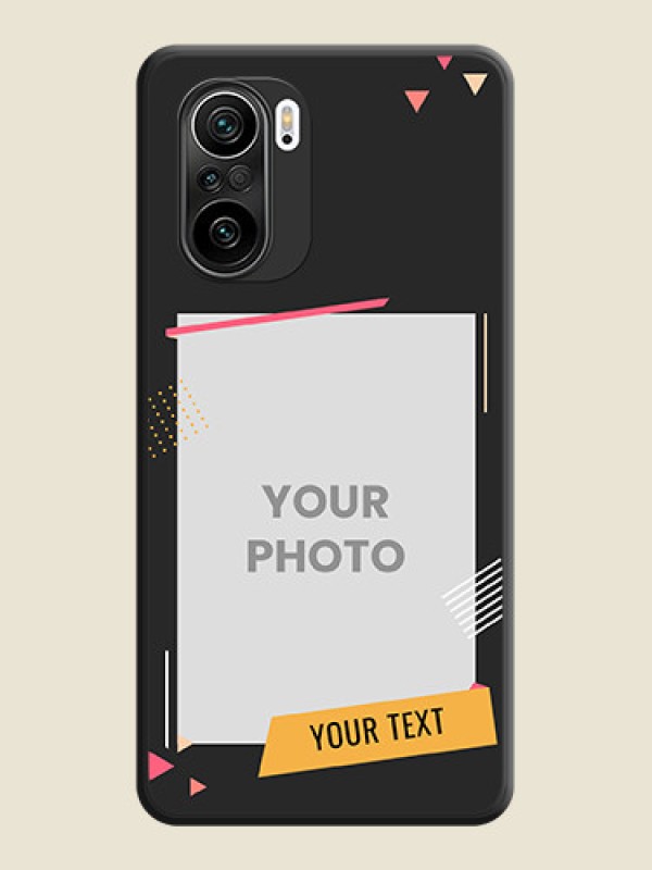 Custom Photo Frame with Triangle Small Dots on Photo on Space Black Soft Matte Back Cover - Mi 11X Pro - alternate view