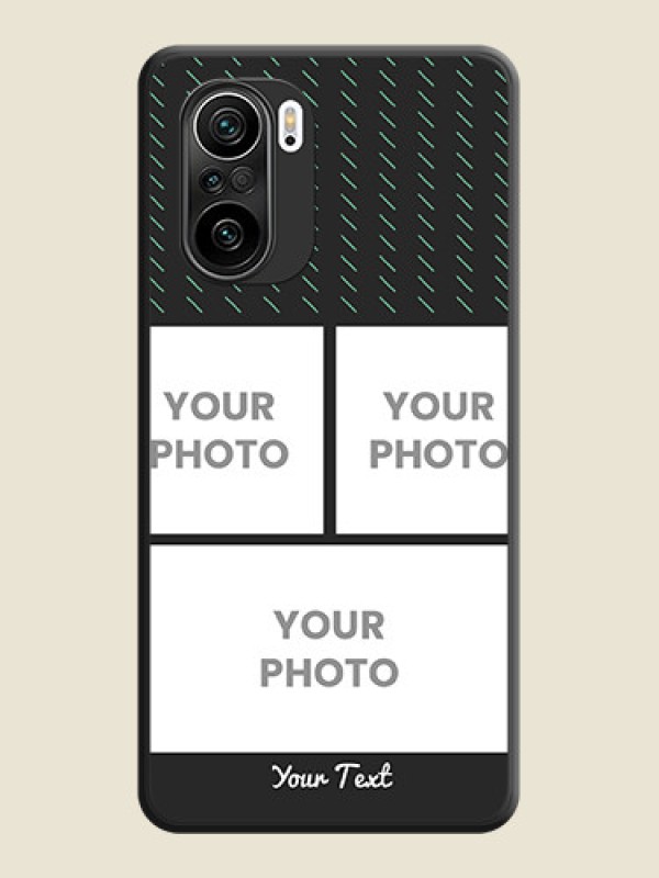 Custom Cross Dotted Pattern with 2 Image Holder  on Personalised Space Black Soft Matte Cases - Mi 11X Pro - alternate view