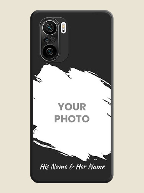 Custom Grunge Brush Strokes on Photo on Space Black Soft Matte Back Cover - Mi 11X Pro - alternate view
