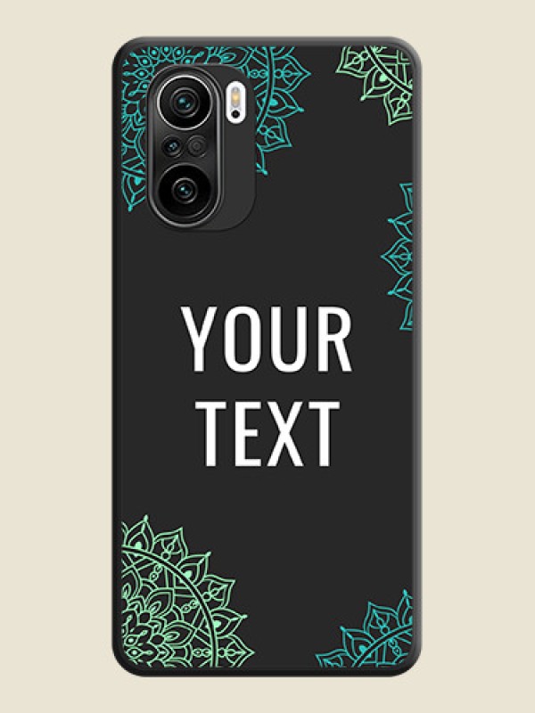 Custom Your Name with Floral Design on Space Black Custom Soft Matte Back Cover - Mi 11X Pro - alternate view