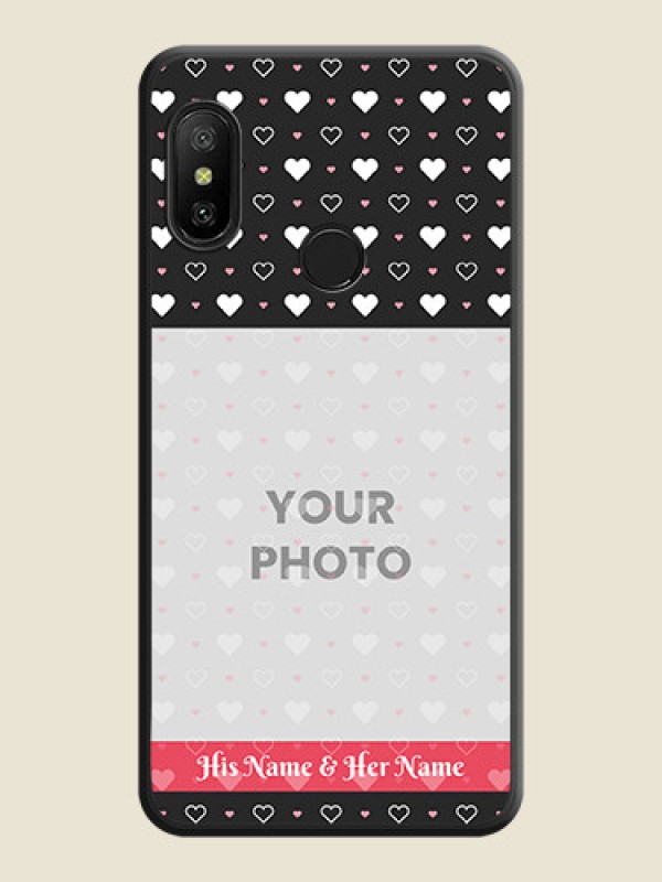 Custom White Color Love Symbols with Text Design on Photo on Space Black Soft Matte Phone Cover - Mi A2 Lite - alternate view