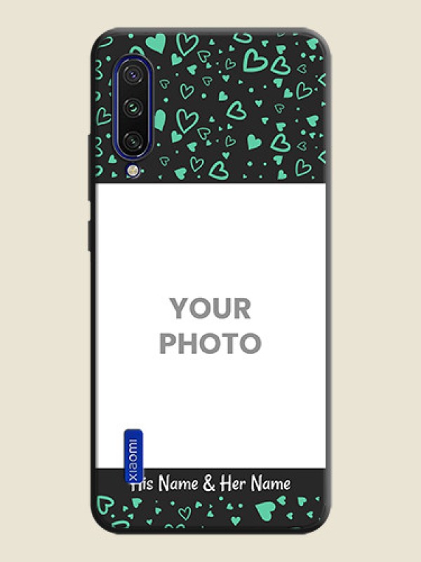 Custom Sea Green Indefinite Love Pattern - Photo on Space Black Soft Matte Mobile Cover - Mi A3 - alternate view