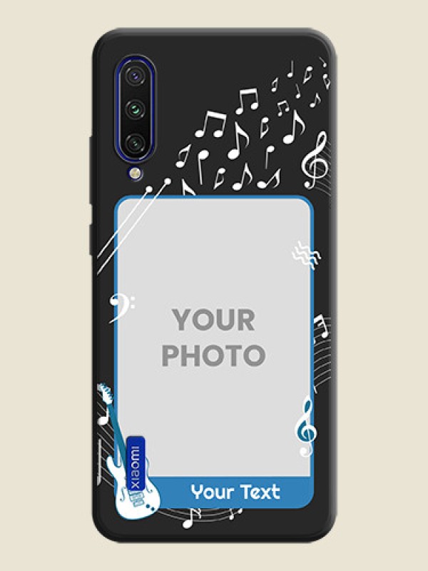 Custom Musical Theme Design with Text - Photo on Space Black Soft Matte Mobile Case - Mi A3 - alternate view