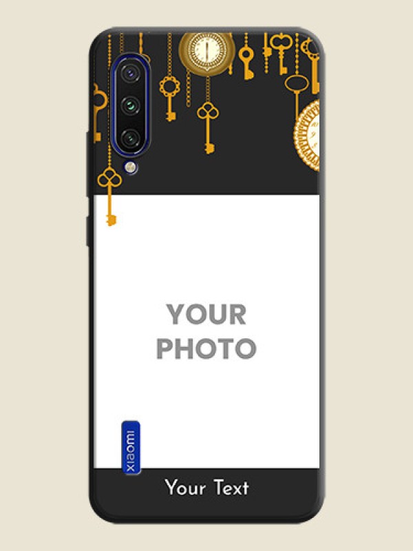 Custom Decorative Design with Text on Space Black Custom Soft Matte Back Cover - Mi A3 - alternate view