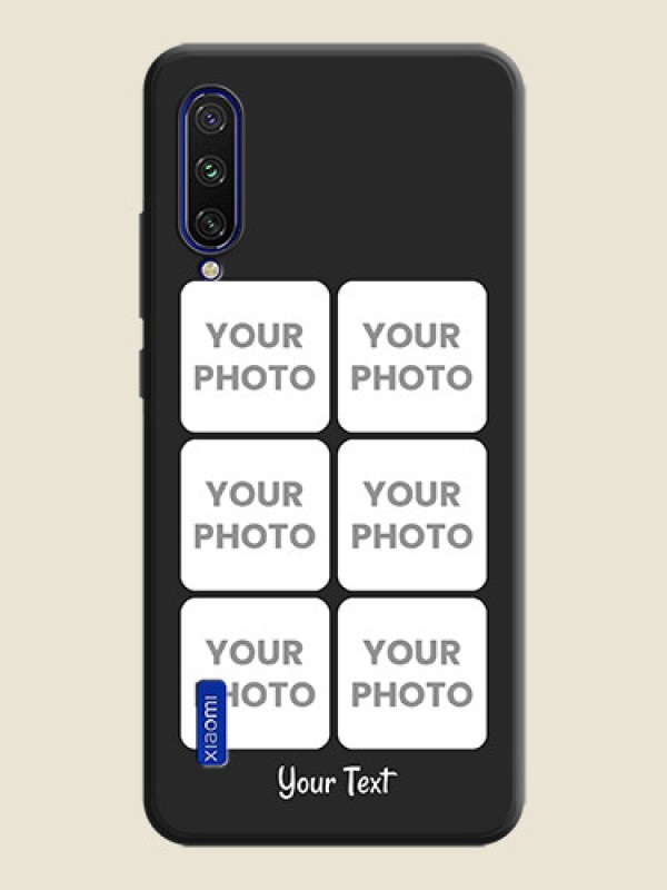 Custom Floral Art with 6 Image Holder - Photo on Space Black Soft Matte Mobile Case - Mi A3 - alternate view