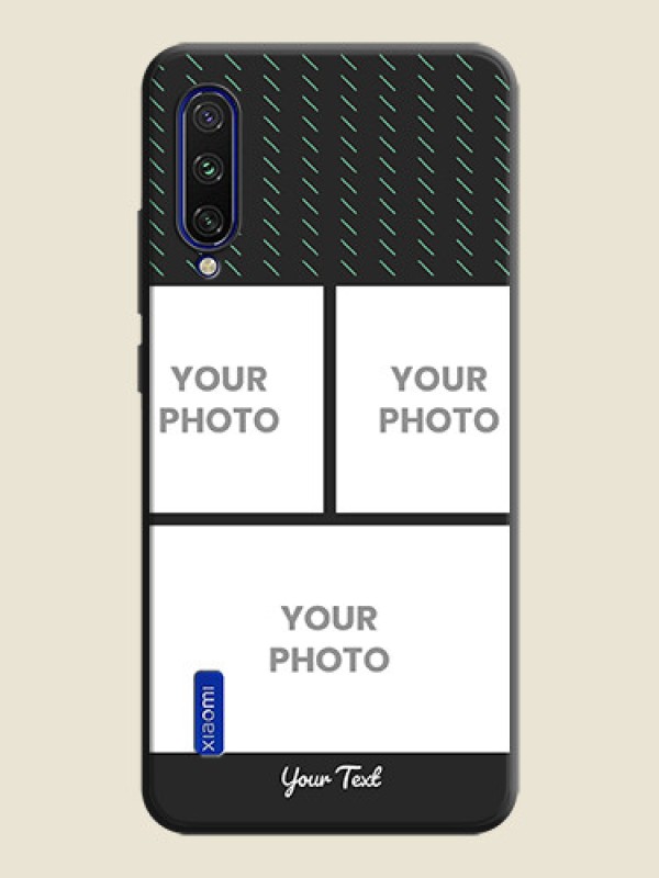 Custom Cross Dotted Pattern with 2 Image Holder  on Personalised Space Black Soft Matte Cases - Mi A3 - alternate view