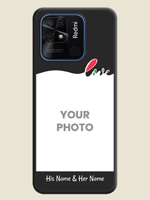 Custom Fall in Love Pattern with Picture on Photo on Space Black Soft Matte Mobile Case - Redmi 10 Power - alternate view