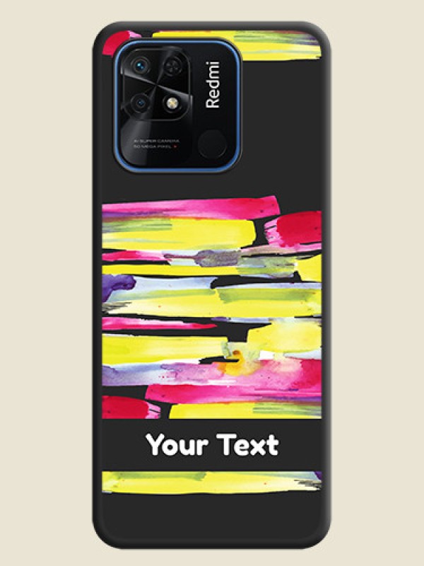 Custom Brush Coloured on Space Black Personalized Soft Matte Phone Covers - Redmi 10 Power - alternate view