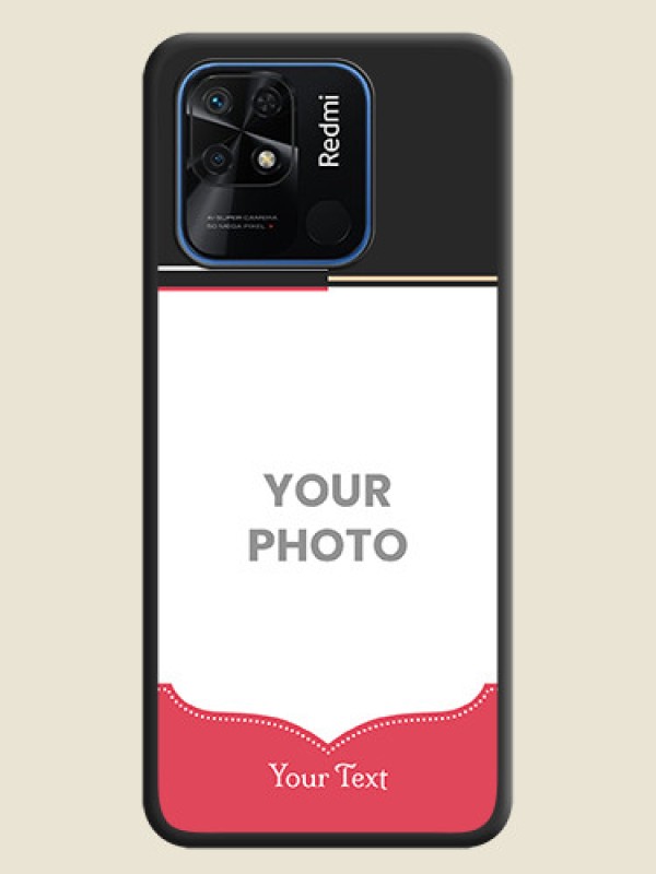 Custom Classic Plain Design with Name on Photo on Space Black Soft Matte Phone Cover - Redmi 10 Power - alternate view