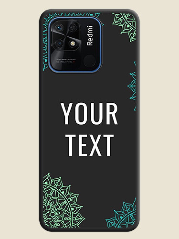 Custom Your Name with Floral Design on Space Black Custom Soft Matte Back Cover - Redmi 10 Power - alternate view