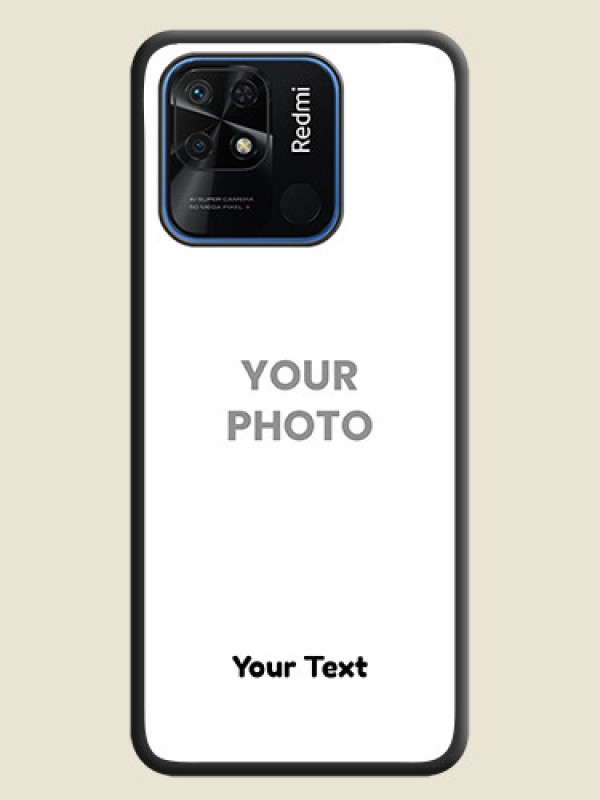 Custom Full Single Pic Upload With Text On Space Black Personalized Soft Matte Phone Covers -Xiaomi Redmi 10 Power - alternate view