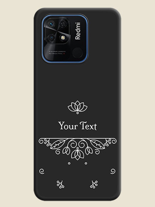 Custom Lotus Garden Custom Text On Space Black Personalized Soft Matte Phone Covers -Xiaomi Redmi 10 Power - alternate view