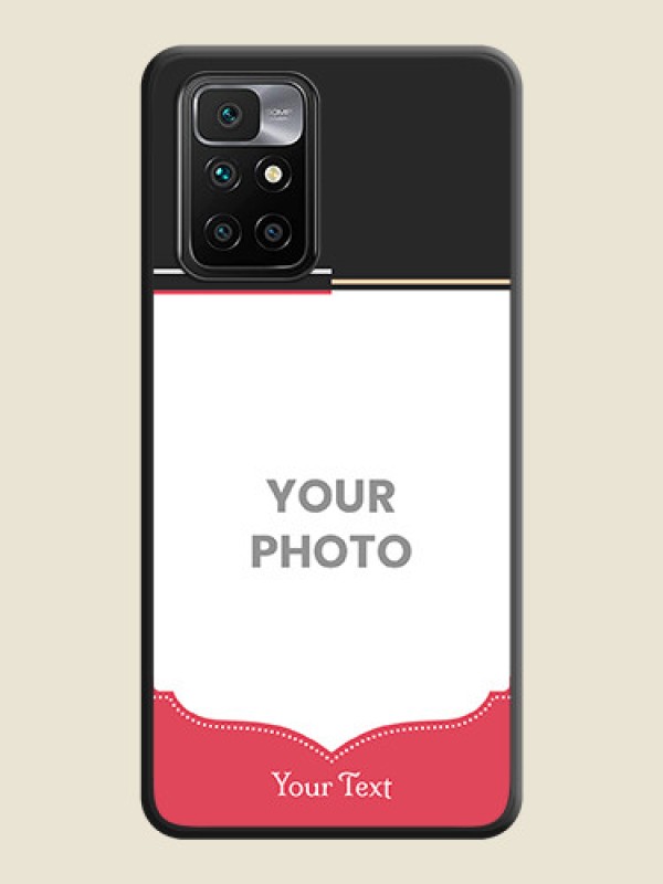 Custom Classic Plain Design with Name on Photo on Space Black Soft Matte Phone Cover - Redmi 10 Prime 2020 - alternate view