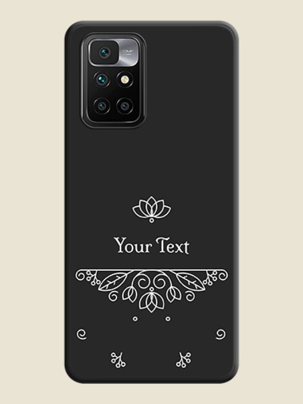 Custom Lotus Garden Custom Text On Space Black Personalized Soft Matte Phone Covers -Xiaomi Redmi 10 Prime 2022 - alternate view