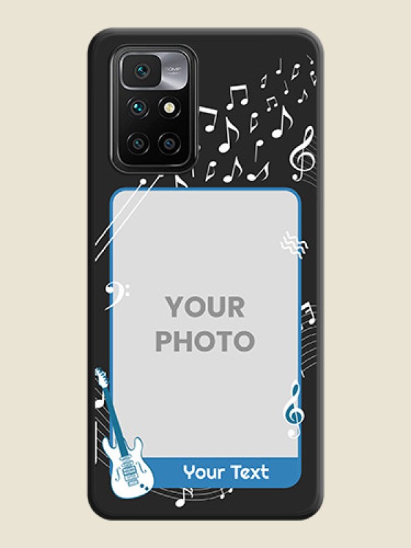 Custom Musical Theme Design with Text on Photo on Space Black Soft Matte Mobile Case - Xiaomi Redmi 10 Prime - alternate view