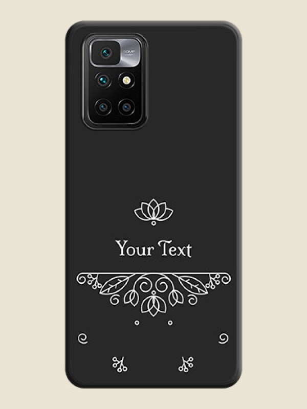Custom Lotus Garden Custom Text On Space Black Personalized Soft Matte Phone Covers -Xiaomi Redmi 10 Prime - alternate view