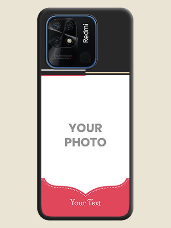 Custom Classic Plain Design with Name on Photo on Space Black Soft Matte Phone Cover - Redmi 10 - alternate view
