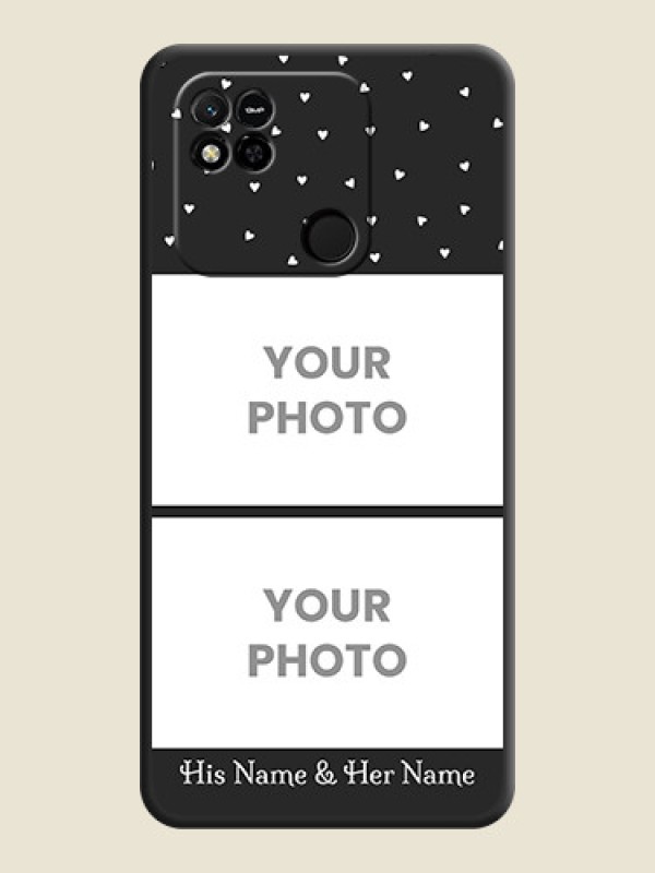 Custom Miniature Love Symbols with Name on Space Black Custom Soft Matte Back Cover - Xiaomi Redmi 10A Sport - alternate view