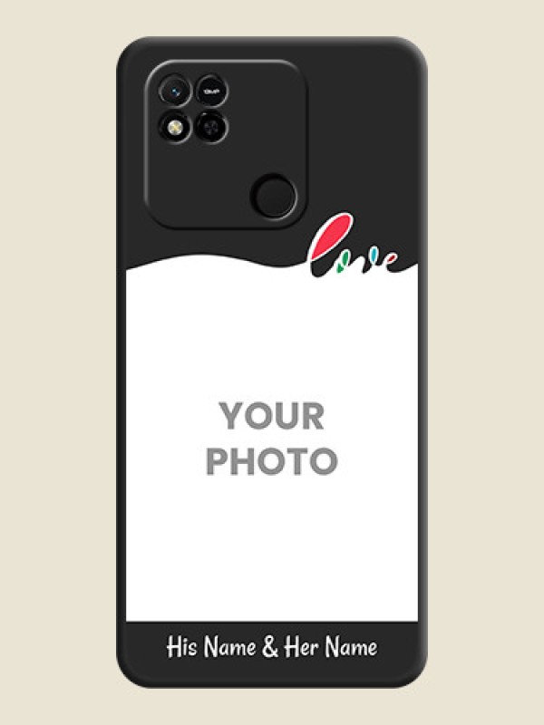 Custom Fall in Love Pattern with Picture on Photo on Space Black Soft Matte Mobile Case - Xiaomi Redmi 10A Sport - alternate view