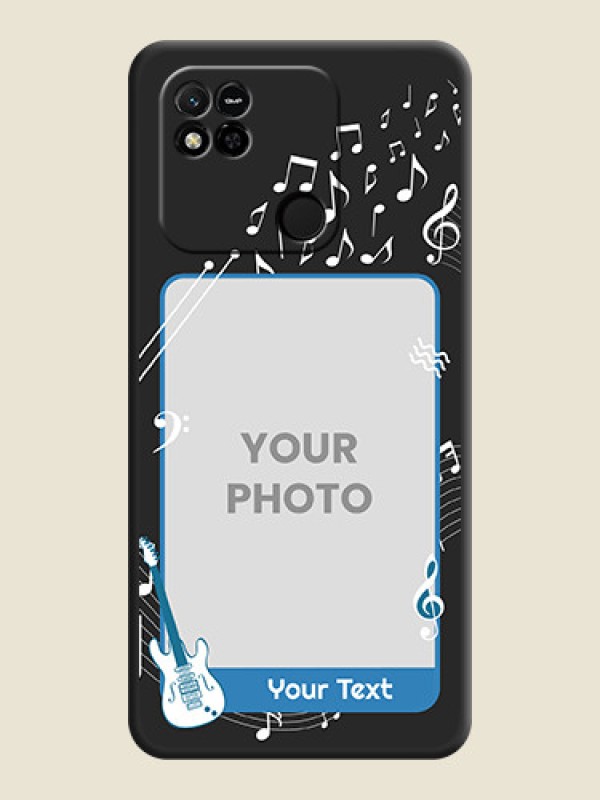 Custom Musical Theme Design with Text on Photo on Space Black Soft Matte Mobile Case - Xiaomi Redmi 10A Sport - alternate view