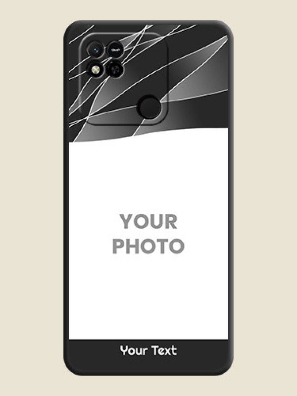 Custom Mixed Wave Lines on Photo on Space Black Soft Matte Mobile Cover - Xiaomi Redmi 10A Sport - alternate view