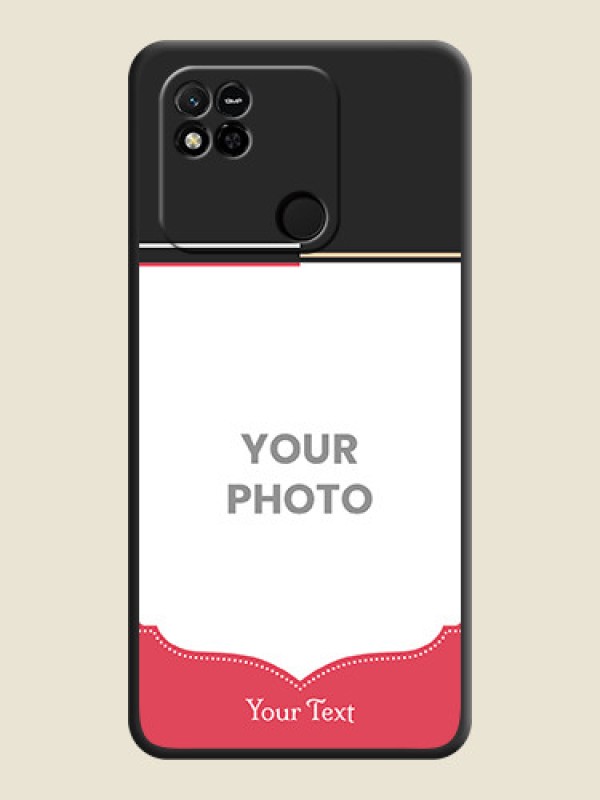 Custom Classic Plain Design with Name on Photo on Space Black Soft Matte Phone Cover - Xiaomi Redmi 10A Sport - alternate view