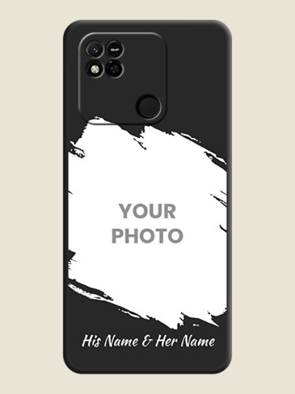 Custom Grunge Brush Strokes on Photo on Space Black Soft Matte Back Cover - Xiaomi Redmi 10A Sport - alternate view