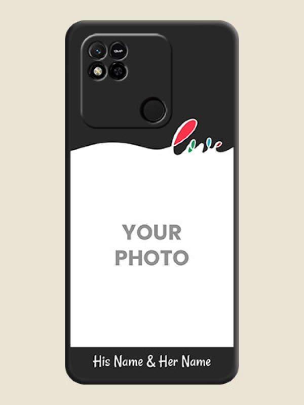 Custom Fall in Love Pattern with Picture on Photo on Space Black Soft Matte Mobile Case - Xiaomi Redmi 10A - alternate view