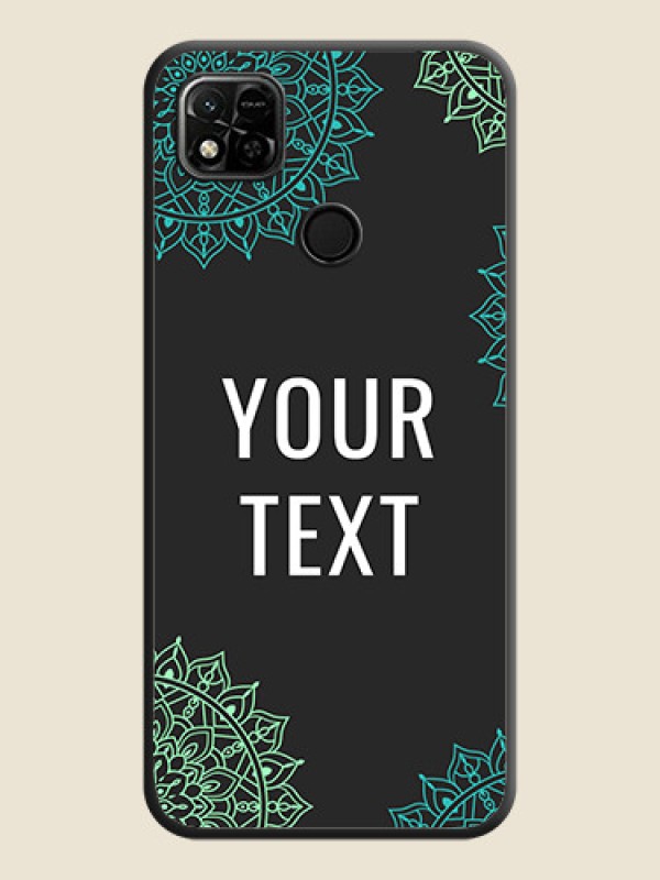 Custom Your Name with Floral Design on Space Black Custom Soft Matte Back Cover - Xiaomi Redmi 10A - alternate view