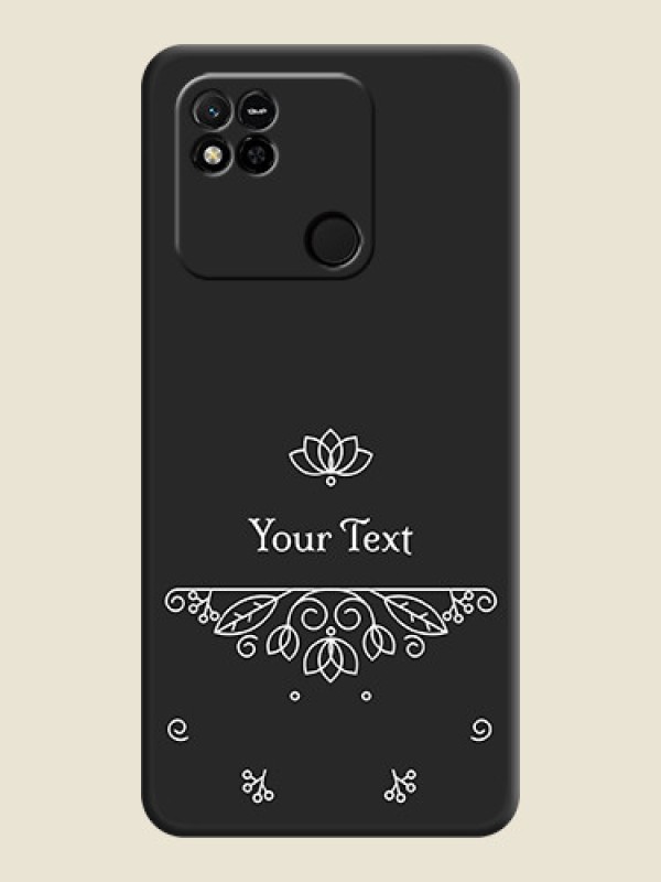 Custom Lotus Garden Custom Text On Space Black Personalized Soft Matte Phone Covers -Xiaomi Redmi 10A - alternate view