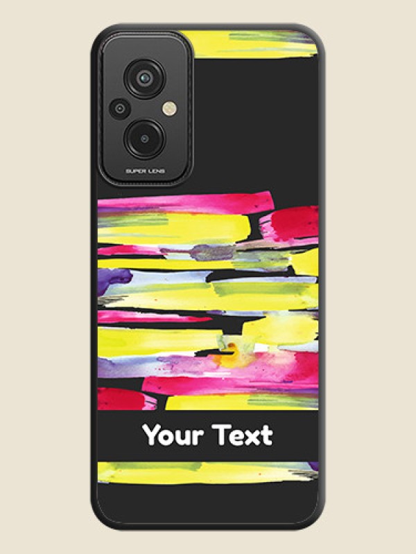 Custom Brush Coloured on Space Black Personalized Soft Matte Phone Covers - Xiaomi Redmi 11 Prime 4G - alternate view