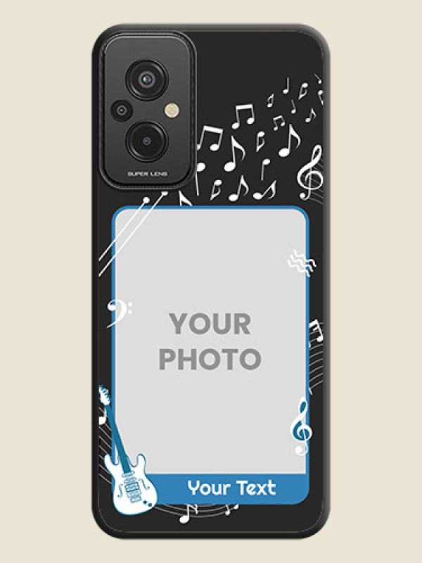 Custom Musical Theme Design with Text on Photo on Space Black Soft Matte Mobile Case - Xiaomi Redmi 11 Prime 4G - alternate view