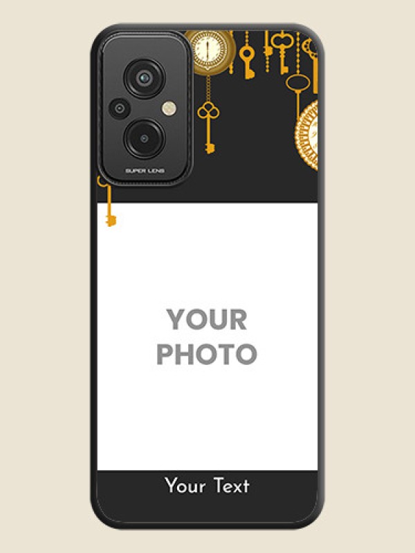 Custom Decorative Design with Text on Space Black Custom Soft Matte Back Cover - Xiaomi Redmi 11 Prime 4G - alternate view