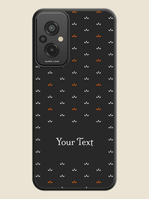 Custom Simple Pattern With Custom Text On Space Black Personalized Soft Matte Phone Covers -Xiaomi Redmi 11 Prime 4G - alternate view