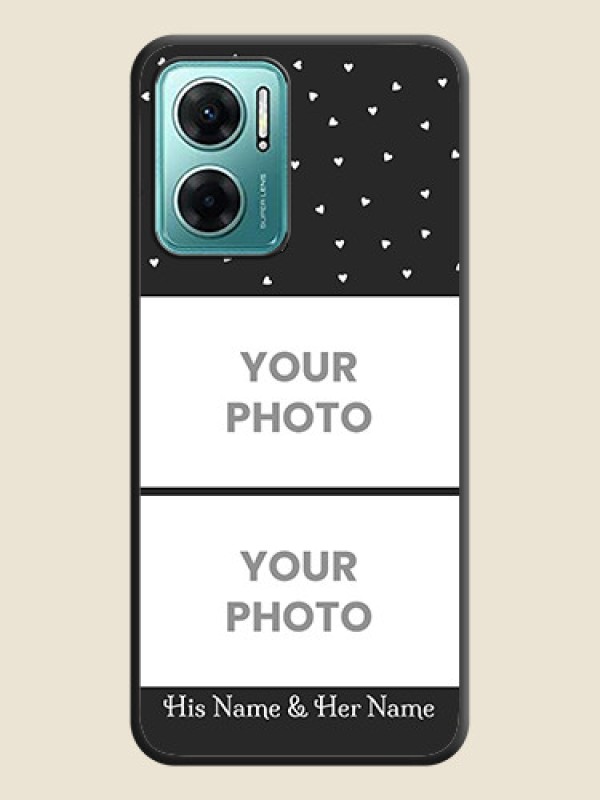 Custom Miniature Love Symbols with Name on Space Black Custom Soft Matte Back Cover - Xiaomi Redmi 11 Prime 5G - alternate view