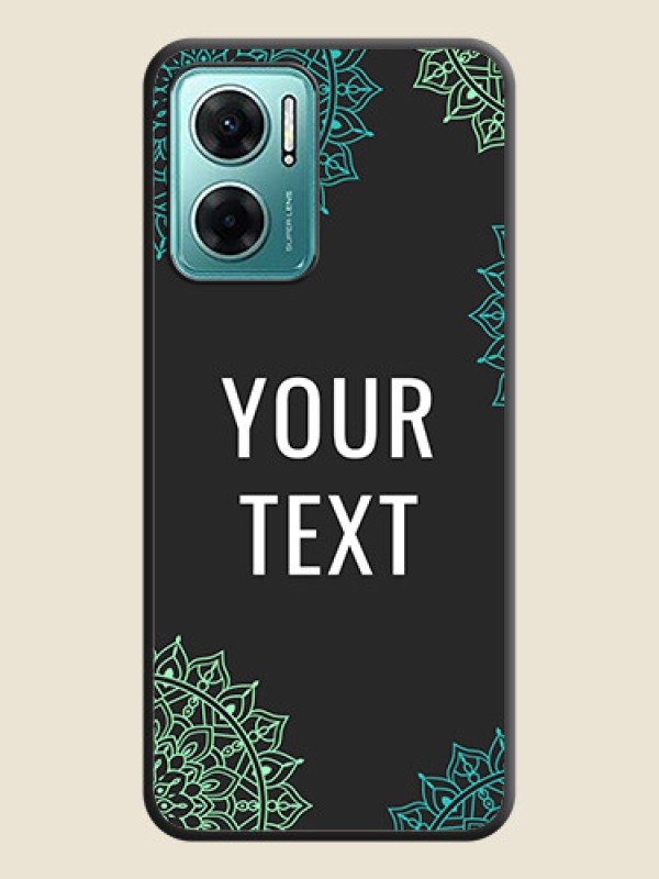 Custom Your Name with Floral Design on Space Black Custom Soft Matte Back Cover - Xiaomi Redmi 11 Prime 5G - alternate view