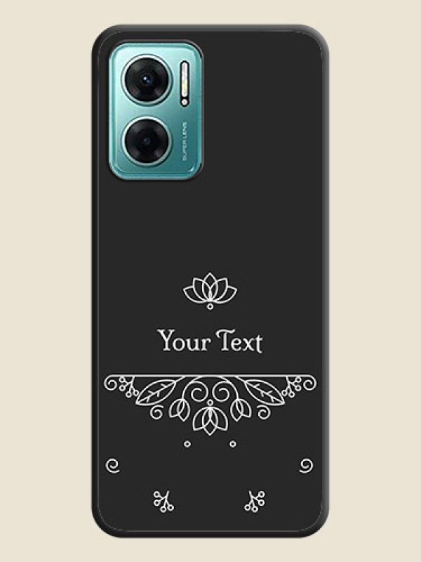 Custom Lotus Garden Custom Text On Space Black Personalized Soft Matte Phone Covers -Xiaomi Redmi 11 Prime 5G - alternate view