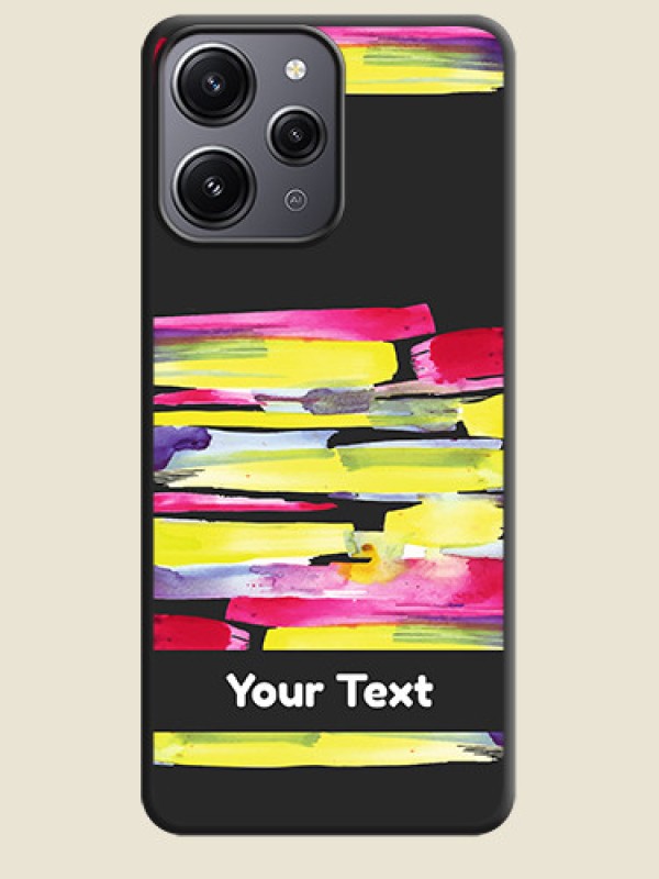 Custom Brush Coloured on Space Black Personalized Soft Matte Phone Covers - Redmi 12 4G - alternate view