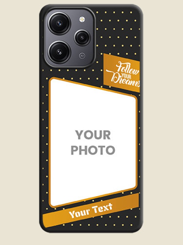 Custom Follow Your Dreams with White Dots on Space Black Custom Soft Matte Phone Cases - Redmi 12 4G - alternate view