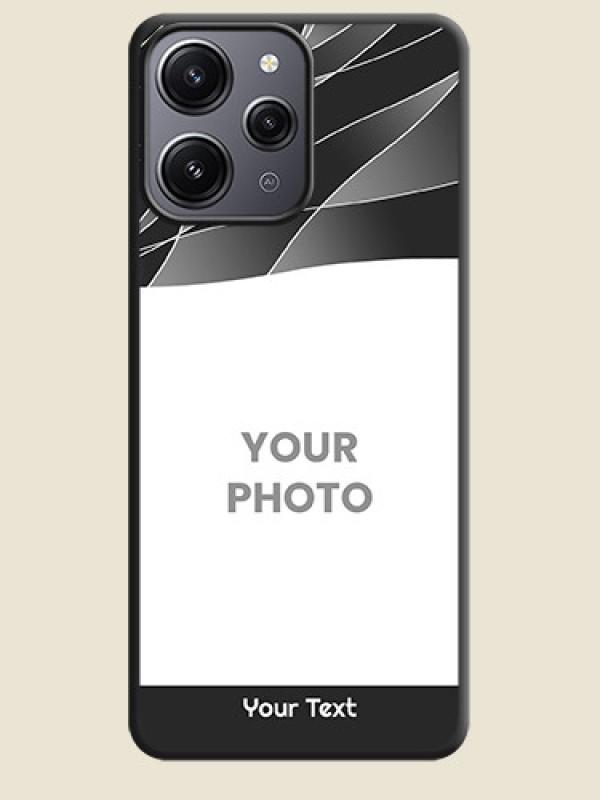 Custom Mixed Wave Lines - Photo on Space Black Soft Matte Mobile Cover - Redmi 12 4G - alternate view